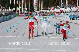 17.02.2010, Whistler, Canada (CAN): (L-R) Petter Northug (NOR), Fischer, Rottefella, Alpina, Ski Go, Swix , Emil Joensson (SWE), Fischer, Salomon, Craft, Ola Vigen Hattestad (NOR), Fischer, Rottefella, Swix - Olympic Winter Games Vancouver 2010, cross-country, individual sprint, Whistler (CAN). www.nordicfocus.com. © NordicFocus. Every downloaded picture is fee-liable.