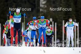 28.02.2010, Whistler, Canada (CAN): l-r: Vincent Vittoz (FRA), Rossignol, Rottefella, One Way, Odlo, Alexander Legkov (RUS), Madshus, Rottefella, Swix, adidas  - Olympic Winter Games Vancouver 2010, cross-country, mass men, Whistler (CAN). www.nordicfocus.com. © NordicFocus. Every downloaded picture is fee-liable.