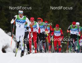 28.02.2010, Whistler, Canada (CAN): group, in front Marcus Hellner (SWE), Fischer, Salomon, Exel, Craft  - Olympic Winter Games Vancouver 2010, cross-country, mass men, Whistler (CAN). www.nordicfocus.com. © NordicFocus. Every downloaded picture is fee-liable.
