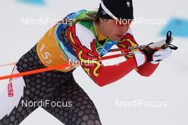 25.02.2010, Whistler, Canada (CAN): Chandra Crawford (CAN), Fischer, Rottefella, Swix  - Olympic Winter Games Vancouver 2010, cross-country, 4x5km women, Whistler (CAN). www.nordicfocus.com. © NordicFocus. Every downloaded picture is fee-liable.