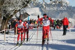 16.01.2010, Marbach, Switzerland (SUI): (l-r) Ueli Schnider (SUI), Roman Furger (SUI), Jovian Hediger (SUI) - Swiss National Championships 2010, cross-country, mens pursuit, Marbach (SUI). www.nordicfocus.com. © Manzoni/NordicFocus. Every downloaded picture is fee-liable.