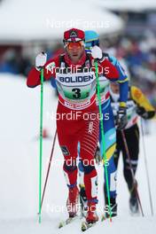 21.11.2010, Gaellivare, Sweden (SWE): Chris Andre Jespersen (NOR), Rossignol, Rottefella, Swix  - FIS world cup cross-country, 4x10km men, Gaellivare (SWE). www.nordicfocus.com. © Hemmersbach/NordicFocus. Every downloaded picture is fee-liable.