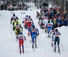 21.11.2010, Gaellivare, Sweden (SWE): group, feature - FIS world cup cross-country, 4x5km women, Gaellivare (SWE). www.nordicfocus.com. © Hemmersbach/NordicFocus. Every downloaded picture is fee-liable.