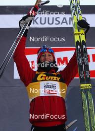 27.11.2010, Kuusamo, Finland (FIN): Marit Bjoergen (NOR), Fischer, Rottefella, Swix  - FIS world cup cross-country, 5km women, Kuusamo (FIN). www.nordicfocus.com. © Laiho/NordicFocus. Every downloaded picture is fee-liable.