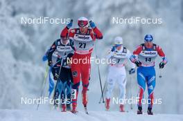 26.11.2010, Kuusamo, Finland (FIN): l-r: Jon Kristian Dahl (NOR), Madshus, Rottefella, Alpina, Swix, Nikolay Morilov (RUS), Madshus, Rottefella, adidas  - FIS world cup cross-country, individual sprint, Kuusamo (FIN). www.nordicfocus.com. © Felgenhauer/NordicFocus. Every downloaded picture is fee-liable.
