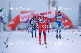 26.11.2010, Kuusamo, Finland (FIN): Jon Kristian Dahl (NOR), Madshus, Rottefella, Alpina, Swix, leading on the last few meters of the final - FIS world cup cross-country, individual sprint, Kuusamo (FIN). www.nordicfocus.com. © Felgenhauer/NordicFocus. Every downloaded picture is fee-liable.