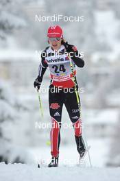 11.12.2010, Davos, Switzerland (SUI): Katrin Zeller (GER), Rossignol, Rottefella, One Way, adidas  - FIS world cup cross-country, 10km women, Davos (SUI). www.nordicfocus.com. Â© Felgenhauer/NordicFocus. Every downloaded picture is fee-liable.