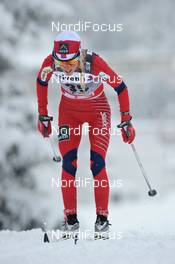 11.12.2010, Davos, Switzerland (SUI): Therese Johaug (NOR), Fischer, Salomon, Swix  - FIS world cup cross-country, 10km women, Davos (SUI). www.nordicfocus.com. Â© Felgenhauer/NordicFocus. Every downloaded picture is fee-liable.