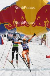 10.04.2010, Davos, Switzerland (SUI): Petter Northug (NOR), Fischer, Rottefella, Alpina, Ski Go, Swix  and Gaudenz Flury (SUI) - Red Bull NordiX Davos-Bolgen, Davos (SUI). www.nordicfocus.com. © Manzoni/NordicFocus. Every downloaded picture is fee-liable.