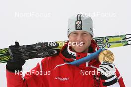 24.02.2010, Whistler, Canada (CAN): Bernhard Gruber (AUT), Fischer, Rottefella - Olympic Winter Games Vancouver 2010, nordic combined, medals, Whistler (CAN). www.nordicfocus.com. © NordicFocus. Every downloaded picture is fee-liable.