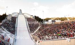14.03.2010, Holmenkollen, Norway (NOR): crowded jumping hill - FIS world cup ski jumping, individual HS134, Holmenkollen (NOR). www.nordicfocus.com. © Felgenhauer/NordicFocus. Every downloaded picture is fee-liable.
