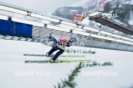 29.12.2010, Oberstdorf, Germany (GER): Fischer athlete on the inrun - FIS world cup ski jumping, four hills tournament, individual HS137, Oberstdorf (GER). www.nordicfocus.com. Â© Felgenhauer/NordicFocus. Every downloaded picture is fee-liable.