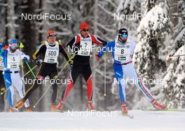 24.01.2010, Lienz, Austria (AUT): Fabio Santus, (ITA), Fischer, Alpina, Swix, ahead of Thomas Freimuth (GER), Fischer, Alpina, One Way and Jens Filbrich (GER), Rossignol, One Way - FIS Marathon Cup Dolomitenlauf, Lienz (AUT). www.nordicfocus.com. © Felgenhauer/NordicFocus. Every downloaded picture is fee-liable.