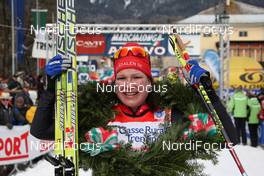 31.01.2010, Val di Fiemme, Italy (ITA): todays winner Jenny Hansson (SWE), Fischer, Leki - FIS Marathon Cup Marcialonga, Val di Fiemme (ITA). www.nordicfocus.com. © Hemmersbach/NordicFocus. Every downloaded picture is fee-liable.