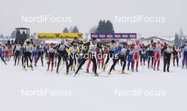 13.02.2010, St. Johann, Austria (AUT): Start of the race 50km classic - Int. Tiroler Koasaloppet, St. Johann (AUT). www.nordicfocus.com. © Laiho/NordicFocus. Every downloaded picture is fee-liable.