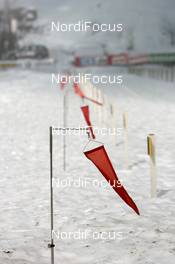 08.01.2011, Oberhof, Germany (GER): Biathlon Feature: Strong winds in Oberhof - IBU world cup biathlon, sprint women, Oberhof (GER). www.nordicfocus.com. © Manzoni/NordicFocus. Every downloaded picture is fee-liable.