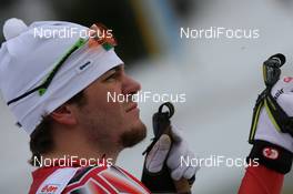 12.01.2011, Ruhpolding, Germany (GER): Marc-Andre Bedard (CAN), Fischer, Rottefella, Swix - IBU world cup biathlon, individual men, Ruhpolding (GER). www.nordicfocus.com. © Manzoni/NordicFocus. Every downloaded picture is fee-liable.