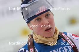 13.01.2011, Ruhpolding, Germany (GER): Haley Johnson (USA), Rossignol, Rottefella, Exel, adidas - IBU world cup biathlon, individual women, Ruhpolding (GER). www.nordicfocus.com. © Manzoni/NordicFocus. Every downloaded picture is fee-liable.