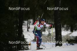 15.01.2011, Ruhpolding, Germany (GER): Sara Studebaker (USA), Rossignol, Rottefella, Exel, adidas  - IBU world cup biathlon, sprint women, Ruhpolding (GER). www.nordicfocus.com. © Manzoni/NordicFocus. Every downloaded picture is fee-liable.