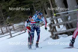 22.01.2011, Antholz, Italy (ITA): Lowell Bailey (USA), Rossignol, Rottefella, One Way - IBU world cup biathlon, mass men, Antholz (ITA). www.nordicfocus.com. © Manzoni/NordicFocus. Every downloaded picture is fee-liable.