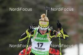 23.01.2011, Antholz, Italy (ITA): Marie Dorin (FRA), Rossignol, Rottefella, OneWay - IBU world cup biathlon, mass women, Antholz (ITA). www.nordicfocus.com. © Manzoni/NordicFocus. Every downloaded picture is fee-liable.