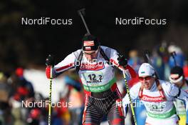23.01.2011, Antholz, Italy (ITA): Tomasz Sikora (POL), Fischer, Rottefella,  OneWay - IBU world cup biathlon, relay men, Antholz (ITA). www.nordicfocus.com. © Manzoni/NordicFocus. Every downloaded picture is fee-liable.