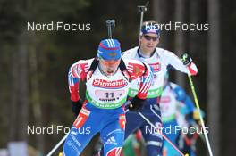 23.01.2011, Antholz, Italy (ITA): Anton Shipulin (RUS), Madshus, Rottefella, adidas - IBU world cup biathlon, relay men, Antholz (ITA). www.nordicfocus.com. © Manzoni/NordicFocus. Every downloaded picture is fee-liable.