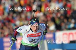 23.01.2011, Antholz, Italy (ITA): Tim Burke (USA), Rossignol, Rottefella, Swix, adidas - IBU world cup biathlon, relay men, Antholz (ITA). www.nordicfocus.com. © Manzoni/NordicFocus. Every downloaded picture is fee-liable.