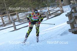 22.01.2011, Antholz, Italy (ITA): Anais Bescond (FRA), Madshus, Rottefella, Swix, OneWay - IBU world cup biathlon, relay women, Antholz (ITA). www.nordicfocus.com. © Manzoni/NordicFocus. Every downloaded picture is fee-liable.
