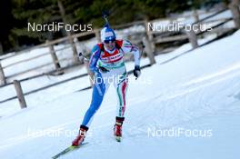 22.01.2011, Antholz, Italy (ITA): Karin Oberhofer (ITA), Fischer, Rottefella, Alpina, Swix - IBU world cup biathlon, relay women, Antholz (ITA). www.nordicfocus.com. © Manzoni/NordicFocus. Every downloaded picture is fee-liable.