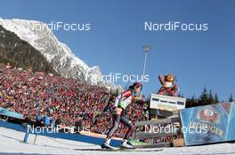 22.01.2011, Antholz, Italy (ITA): Ji-Hee Mun (KOR), Fischer, Salomon, Leki  - IBU world cup biathlon, relay women, Antholz (ITA). www.nordicfocus.com. © Manzoni/NordicFocus. Every downloaded picture is fee-liable.