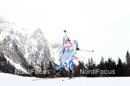 21.01.2011, Antholz, Italy (ITA): Eveli Saue (EST), Madshus, Rottefella - IBU world cup biathlon, sprint women, Antholz (ITA). www.nordicfocus.com. © Manzoni/NordicFocus. Every downloaded picture is fee-liable.