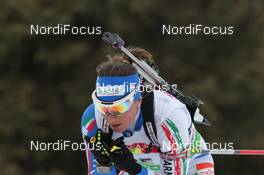 21.01.2011, Antholz, Italy (ITA): Katja Haller (ITA), Fischer, Rottefella, Leki, Casco - IBU world cup biathlon, sprint women, Antholz (ITA). www.nordicfocus.com. © Manzoni/NordicFocus. Every downloaded picture is fee-liable.