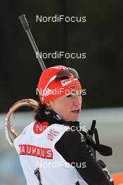 21.01.2011, Antholz, Italy (ITA): Andrea Henkel (GER), Fischer, Rottefella, Exel, adidas, Toko - IBU world cup biathlon, sprint women, Antholz (ITA). www.nordicfocus.com. © Manzoni/NordicFocus. Every downloaded picture is fee-liable.