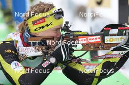 21.01.2011, Antholz, Italy (ITA): Anais Bescond (FRA), Madshus, Rottefella, Swix, OneWay - IBU world cup biathlon, sprint women, Antholz (ITA). www.nordicfocus.com. © Manzoni/NordicFocus. Every downloaded picture is fee-liable.