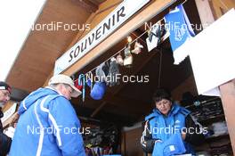 19.01.2011, Antholz, Italy (ITA): Biathlon Feature: Fans at the souvenir shops - IBU world cup biathlon, training, Antholz (ITA). www.nordicfocus.com. © Manzoni/NordicFocus. Every downloaded picture is fee-liable.