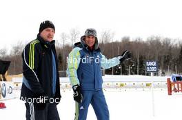02.02.2011, Presque Isle, United States of America (USA): Franz Berger (AUT), IBU race director and Norbert Baier (GER), IBU head TD - IBU world cup biathlon, training, Presque Isle (USA). www.nordicfocus.com. © Manzoni/NordicFocus. Every downloaded picture is fee-liable.