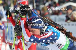 13.02.2011, Fort Kent, United States of America (USA): Lowell Bailey (USA), Rossignol, Rottefella, One Way - IBU world cup biathlon, mass men, Fort Kent (USA). www.nordicfocus.com. © Manzoni/NordicFocus. Every downloaded picture is fee-liable.