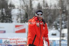 13.02.2011, Fort Kent, United States of America (USA): Tobias Torgersen (NOR), coach Team Switzerland - IBU world cup biathlon, mass women, Fort Kent (USA). www.nordicfocus.com. © Manzoni/NordicFocus. Every downloaded picture is fee-liable.