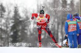 12.02.2011, Fort Kent, United States of America (USA): Tarjei Boe (NOR), Fischer, Rottefella, Swix, ODLO - IBU world cup biathlon, pursuit men, Fort Kent (USA). www.nordicfocus.com. © Manzoni/NordicFocus. Every downloaded picture is fee-liable.