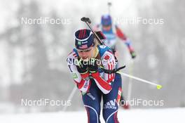 12.02.2011, Fort Kent, United States of America (USA): Haley Johnson (USA), Rossignol, Rottefella, Exel, adidas - IBU world cup biathlon, pursuit women, Fort Kent (USA). www.nordicfocus.com. © Manzoni/NordicFocus. Every downloaded picture is fee-liable.