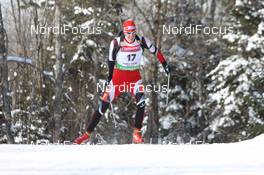 10.02.2011, Fort Kent, United States of America (USA): Julian Eberhard (AUT), Atomic  - IBU world cup biathlon, sprint men, Fort Kent (USA). www.nordicfocus.com. © Manzoni/NordicFocus. Every downloaded picture is fee-liable.