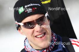 10.02.2011, Fort Kent, United States of America (USA): Leif Nordgren (USA), Fischer, Rottefella, Alpina, Swix, adidas - IBU world cup biathlon, sprint men, Fort Kent (USA). www.nordicfocus.com. © Manzoni/NordicFocus. Every downloaded picture is fee-liable.