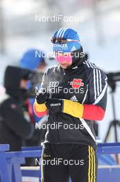 11.02.2011, Fort Kent, United States of America (USA): Magdalena Neuner (GER), Fischer, Rottefella, Exel, adidas - IBU world cup biathlon, sprint women, Fort Kent (USA). www.nordicfocus.com. © Manzoni/NordicFocus. Every downloaded picture is fee-liable.