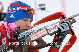 09.03.2011, Khanty-Mansiysk, Russia (RUS): Anna Bogaly-Titovets (RUS), Fischer, Rottefella, Alpina, OneWay, adidas - IBU world championships biathlon, individual women, Khanty-Mansiysk (RUS). www.nordicfocus.com. © Manzoni/NordicFocus. Every downloaded picture is fee-liable.