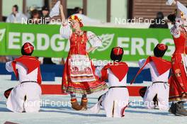 12.03.2011, Khanty-Mansiysk, Russia (RUS): Biathlon Feature: Dance show - IBU world championships biathlon, mass women, Khanty-Mansiysk (RUS). www.nordicfocus.com. © Manzoni/NordicFocus. Every downloaded picture is fee-liable.