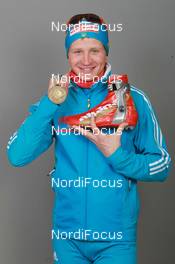18.03.2011, Khanty-Mansiysk, Russia (RUS): Serhiy Semenov (UKR), Fischer, Rottefella, Alpina, Swix - IBU world championships biathlon, medals, Khanty-Mansiysk (RUS). www.nordicfocus.com. © Manzoni/NordicFocus. Every downloaded picture is fee-liable.