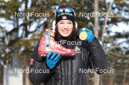 03.03.2011, Khanty-Mansiysk, Russia (RUS): Ann Kristin Aafedt Flatland (NOR), Madshus, Rottefella, Alpina, Swix, ODLO - IBU world championships biathlon, medals, Khanty-Mansiysk (RUS). www.nordicfocus.com. © Manzoni/NordicFocus. Every downloaded picture is fee-liable.