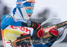 06.03.2011, Khanty-Mansiysk, Russia (RUS): Kaisa Maekaeraeinen (FIN), Fischer, Rottefella, Leki, Odlo - IBU world championships biathlon, pursuit women, Khanty-Mansiysk (RUS). www.nordicfocus.com. © Miko/NordicFocus. Every downloaded picture is fee-liable.