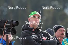 13.03.2011, Khanty-Mansiysk, Russia (RUS): Uwe Muessiggang (GER), headcoach women Germany - IBU world championships biathlon, relay women, Khanty-Mansiysk (RUS). www.nordicfocus.com. © Manzoni/NordicFocus. Every downloaded picture is fee-liable.